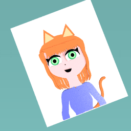 Cute orange Cat girl