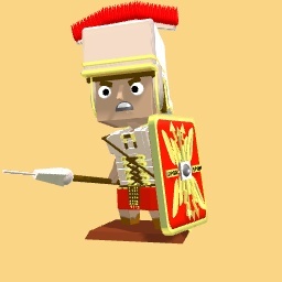 Roman officer with pilum spear