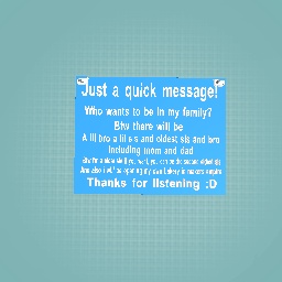 Just a really quick message to all makers!