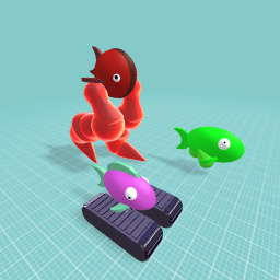 Just a normal scene of fish with legs