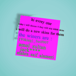 you are the winer