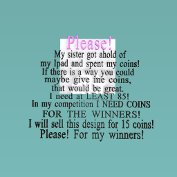 Coins for winners!