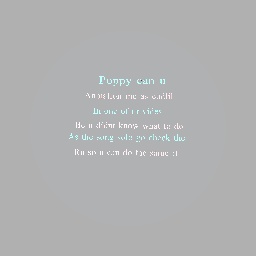 @poppy only