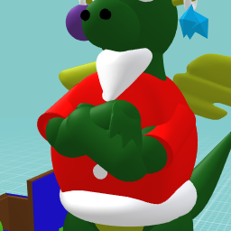 Baby Dragon and his Christmas present(ornament)