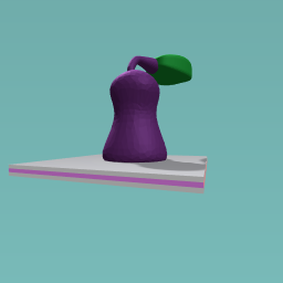 Purple pikmin cake topping