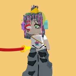 Crazy colourful outfit