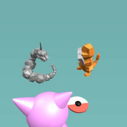 charmander, onix and jigglypuff