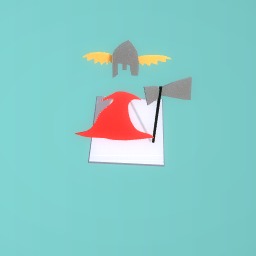 Cape, Axe and Helmet