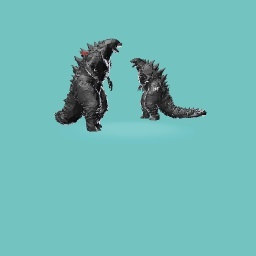 Godzilla fighting