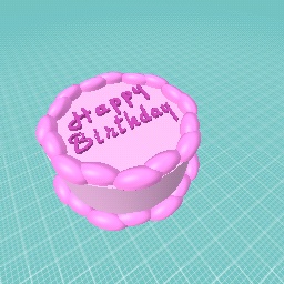 Simple Pink Birthday Cake