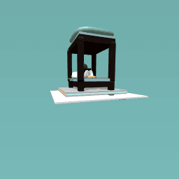 girl making something on maker empire and her sister ontop bunkbed sleeping