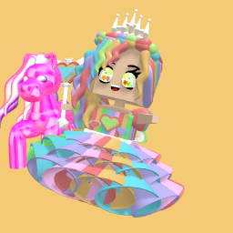 rainbow girl and free unicorn to