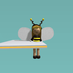 Gurl dressed in a bee costume