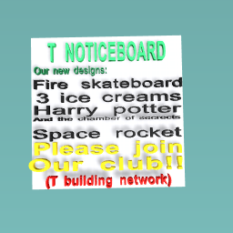 T&Rs central noticeboard