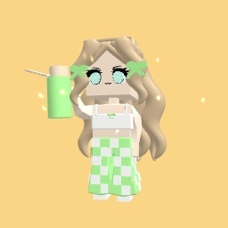 Chic green sleepy  girl
