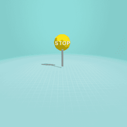 gold stop sign