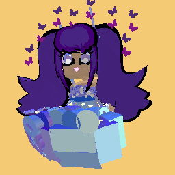 The purple girl cute