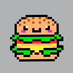 Cute Hamburger Pixel Art