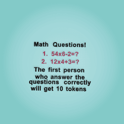 Math Questions!