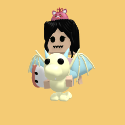 Me riding a dragon in adopt me?