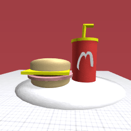 McDonald's burger and soda