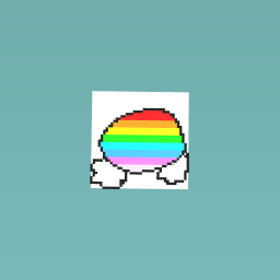 An rainbow egg happy late easter