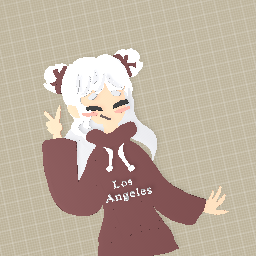 Anime girl with vintage hoodie