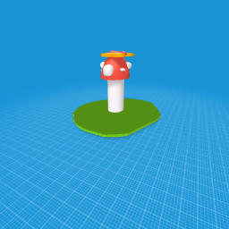 The little butterfly on a mushroom