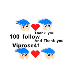 thank you all 100 follow ;)