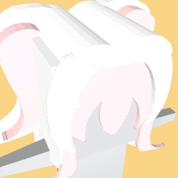 Hair white & pink cute