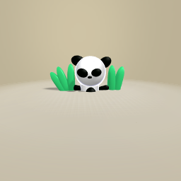 The Panda eats greens!