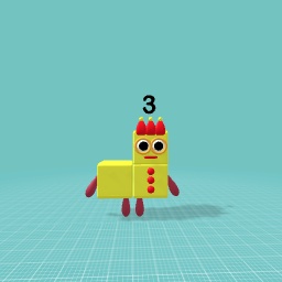Numberblock 3 (Step Squad Facing Left)