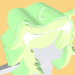 Cute girl  |  Hair wave green