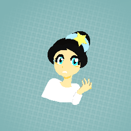 Girl with hair in bun and hair tie