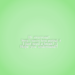 Hope you understand!