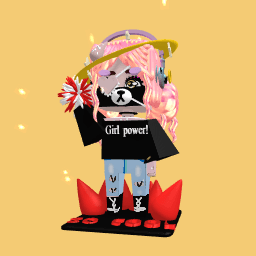 Its cute my sister made it sub bloxy panda and follow her guys