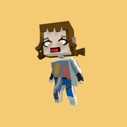 cute forest girl with rabbit 