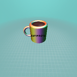 rainbow coffee cup