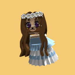 Blue and white outfit