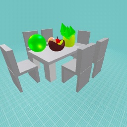 table with fruits