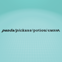 panda/pickaxe/potion/carrot