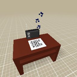 Playing XO and listening to music using a radio I never saw in my entire life