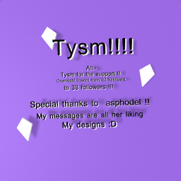 Tysm for the support !!
