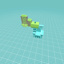 Small city with strange chair