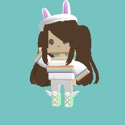 Cute raibow bunny outfit
