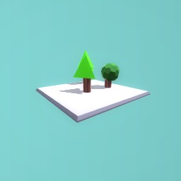 three different trees