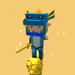 gold/blue rider