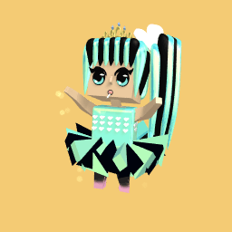 Stripy aqua girl
