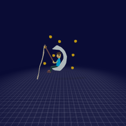 Boy who sits on moon in movies