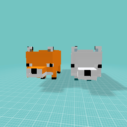 Minecraft fox and artic fox